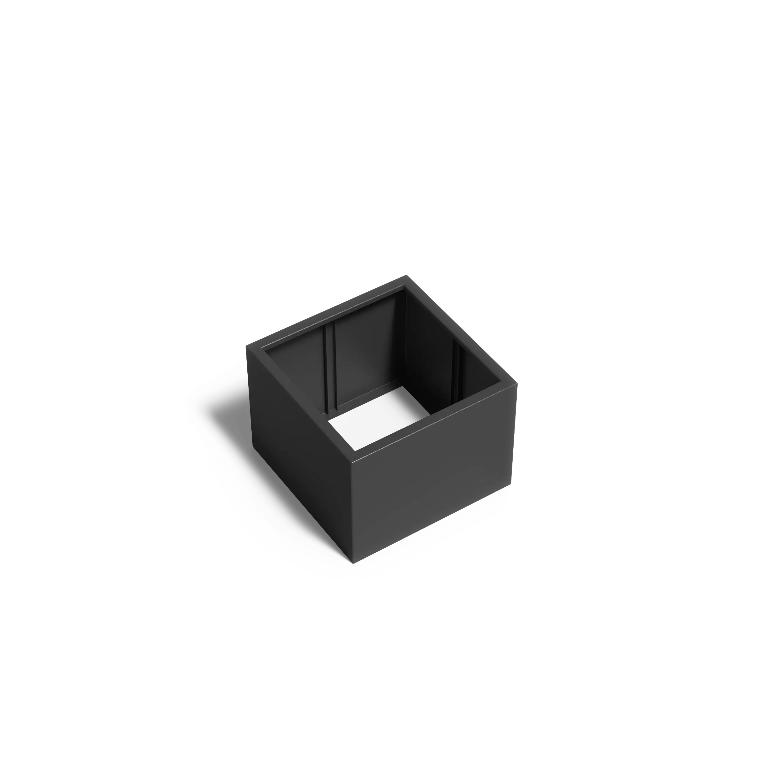Istutusastia alumiini Nelikulmio ilman pohjaa 800x800x600
