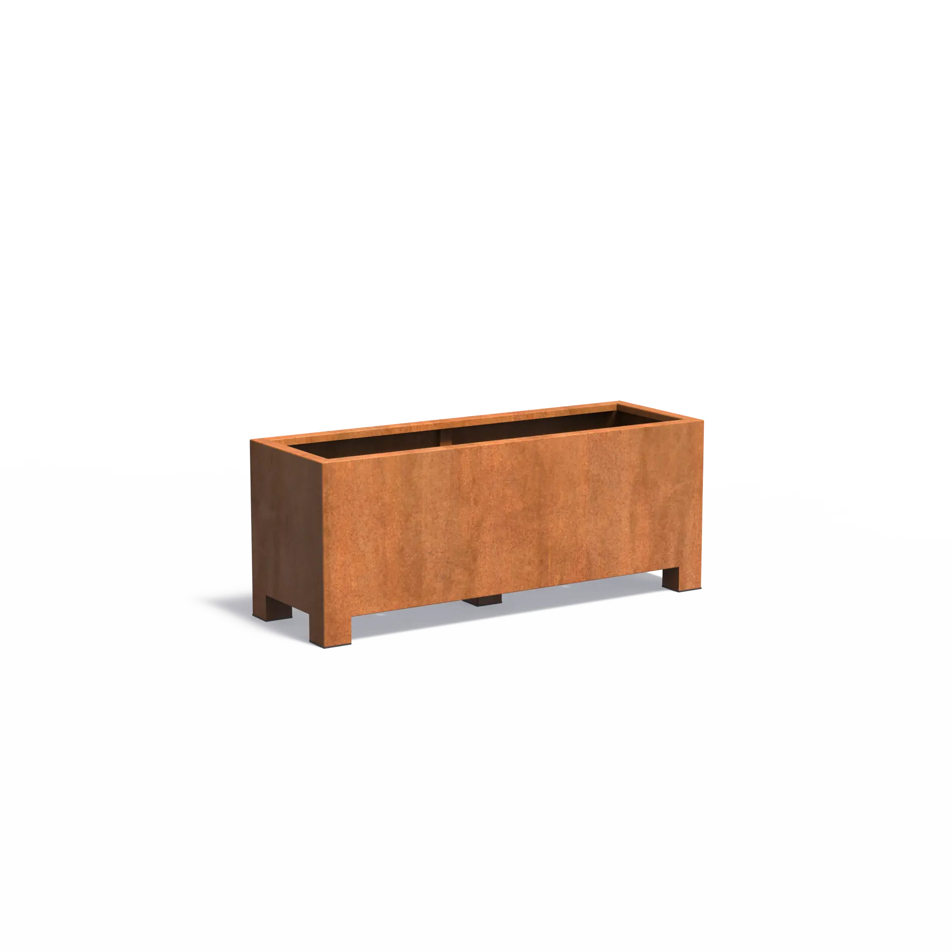 Istutusastia Corten Nelikulmio jaloilla 1500x500x600
