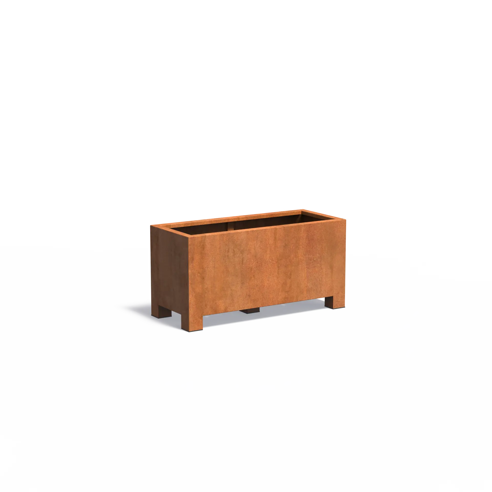 [CAP22.2] Istutusastia Corten Nelikulmio jaloilla 1200x500x600