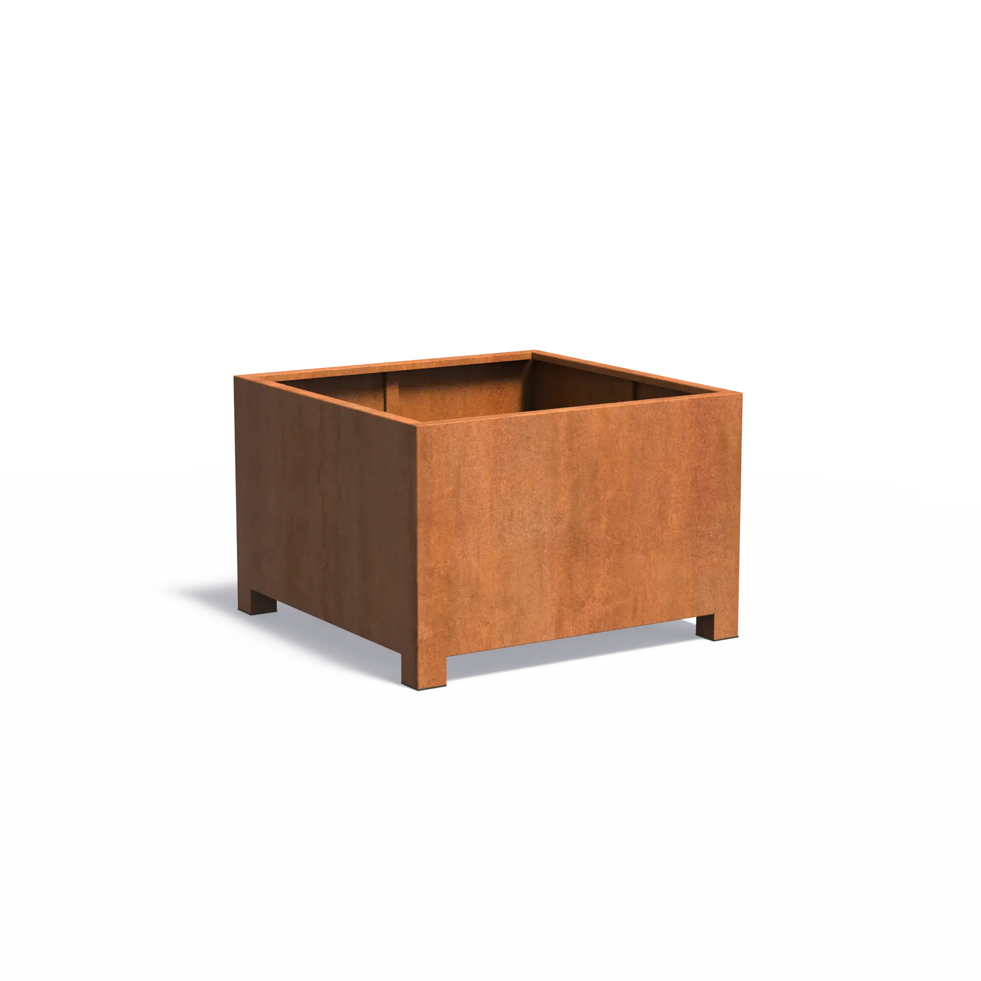 Istutusastia Corten Nelikulmio jaloilla 1200x1200x800