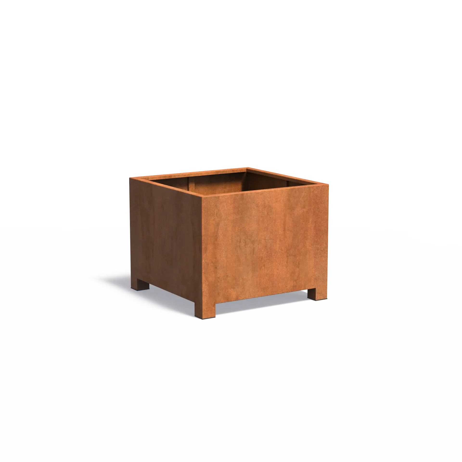 Istutusastia Corten Nelikulmio jaloilla 1000x1000x800