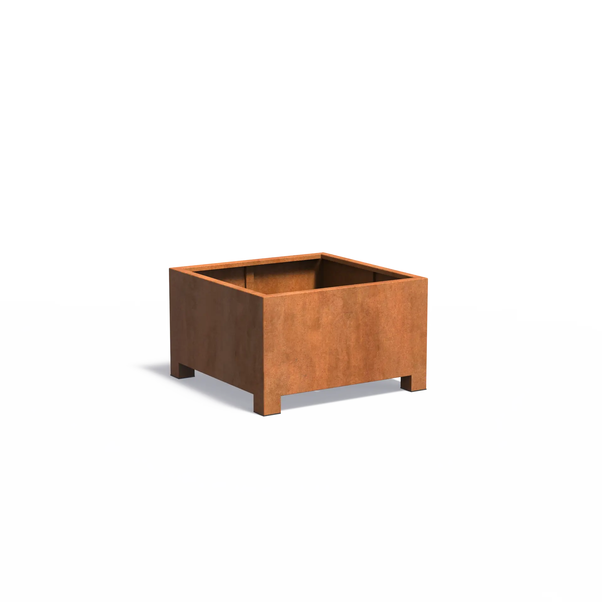 Istutusastia Corten Nelikulmio jaloilla 1000x1000x600