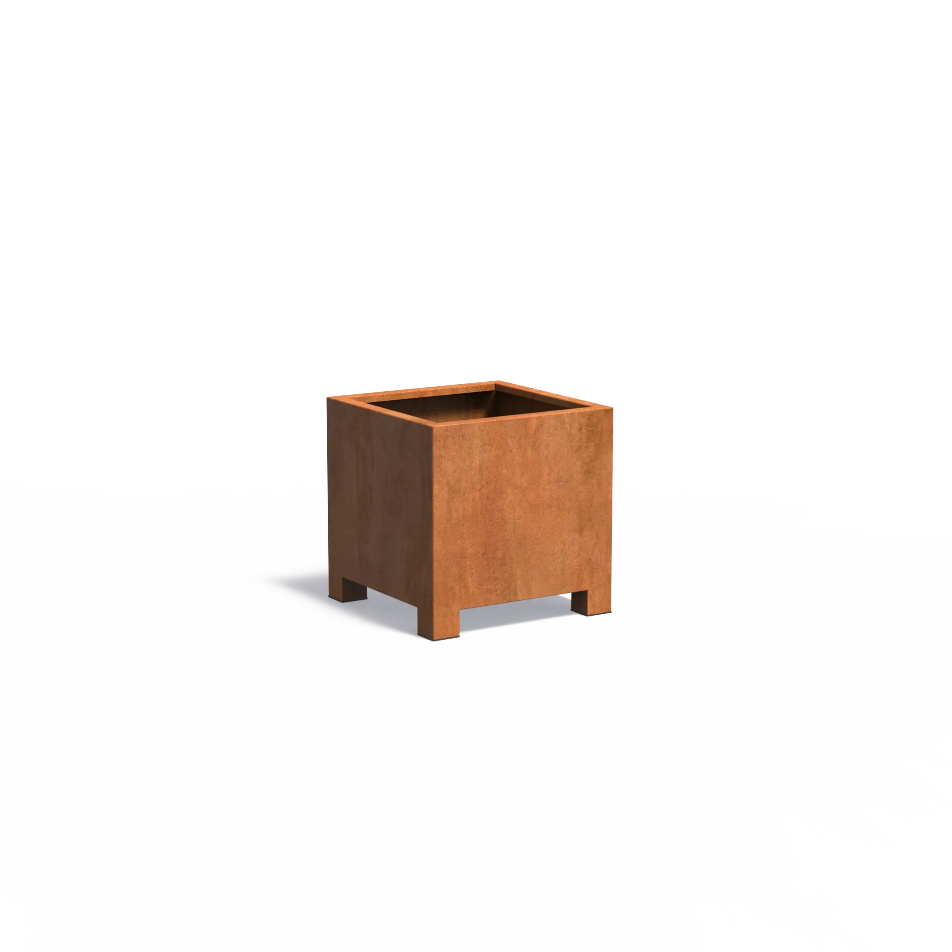 Istutusastia Corten Nelikulmio jaloilla 700x700x700
