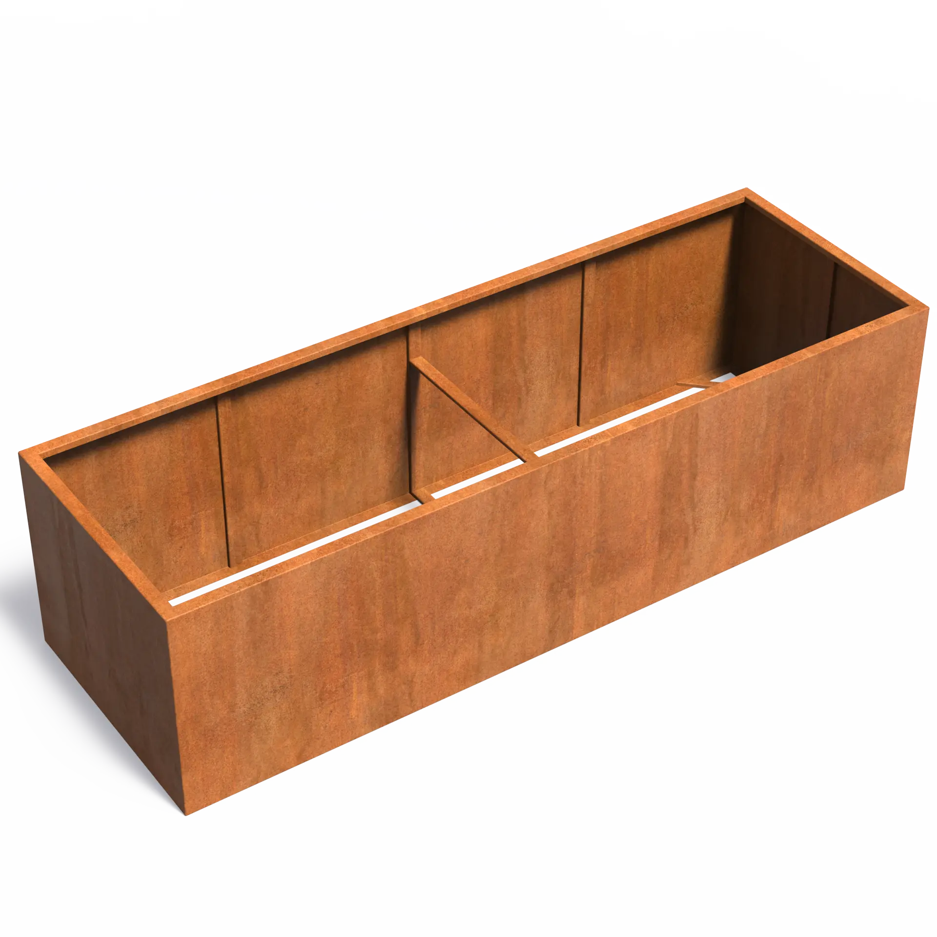 Istutusastia Corten Nelikulmio ilman pohjaa 3000x1000x800