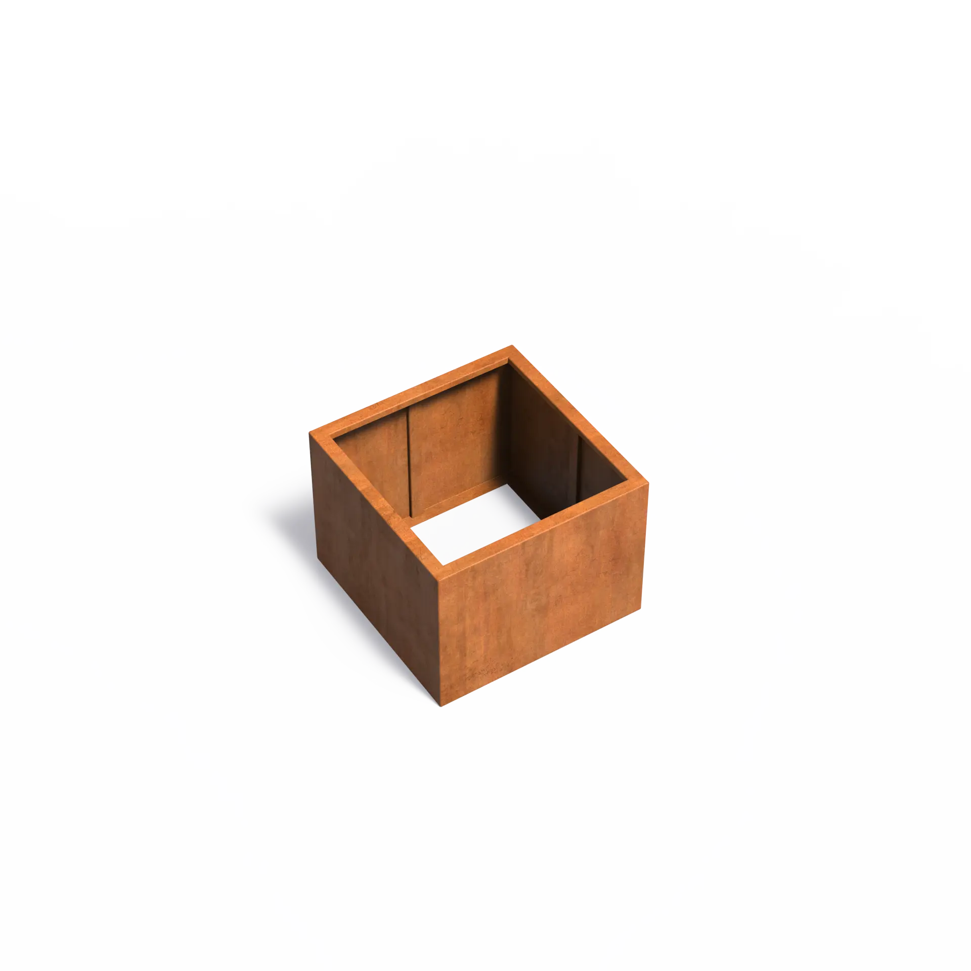 Istutusastia Corten Nelikulmio ilman pohjaa 800x800x600
