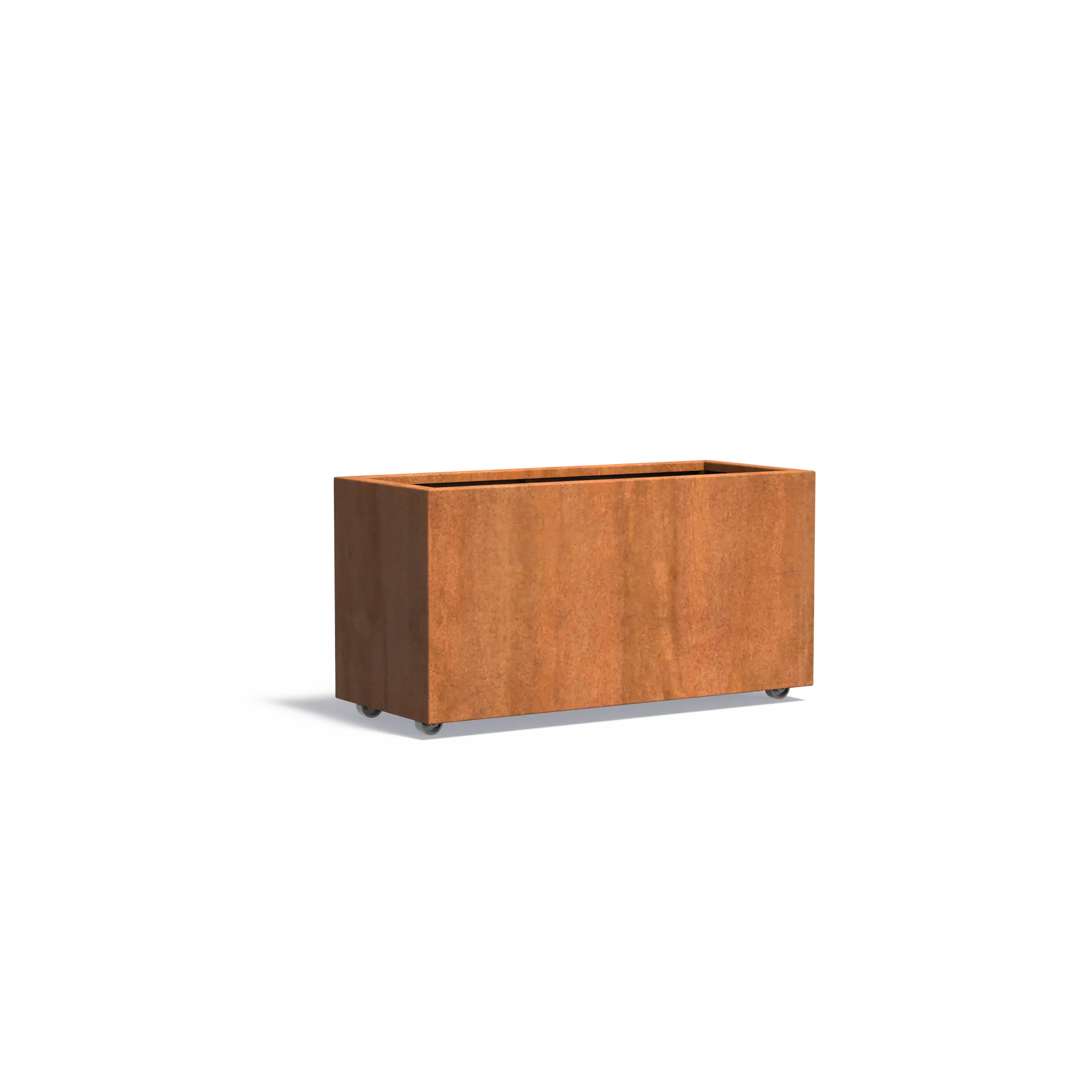 [CAWL22.2] Istutusastia Corten Nelikulmio pyörillä 1200x500x600