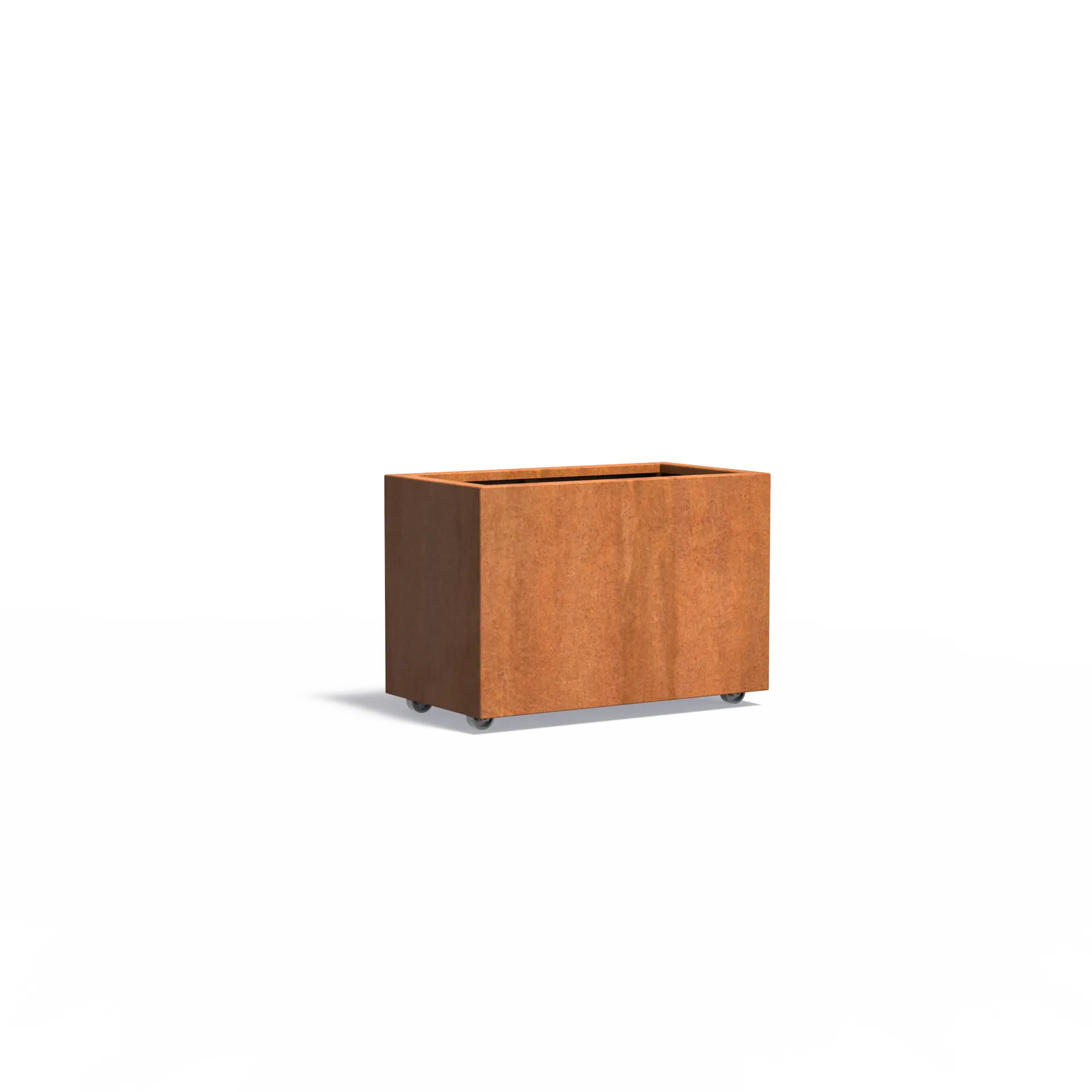 [CAWL22.3] Istutusastia Corten Nelikulmio pyörillä 900x500x600