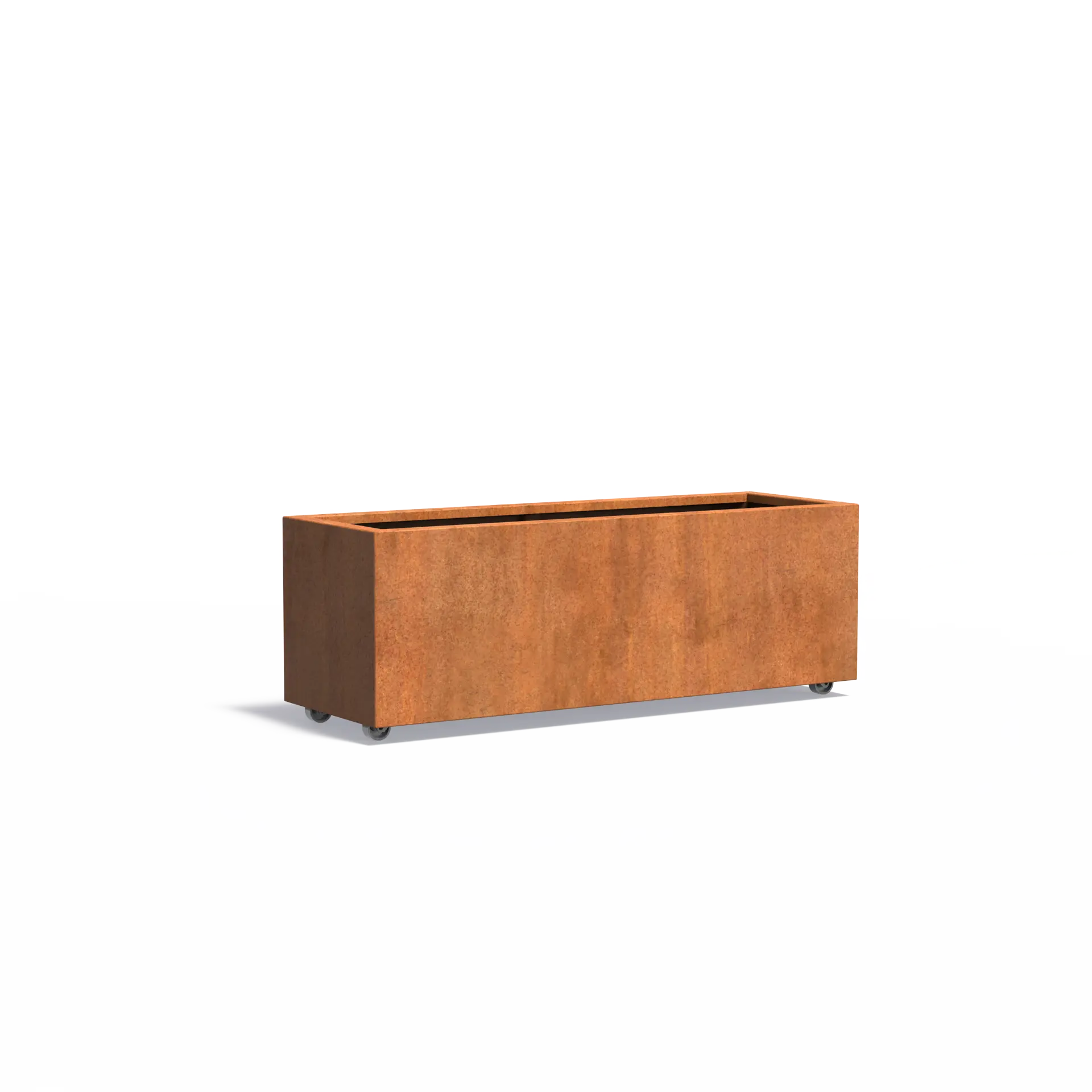 [CAWL23.1] Istutusastia Corten Nelikulmio pyörillä 1500x500x500