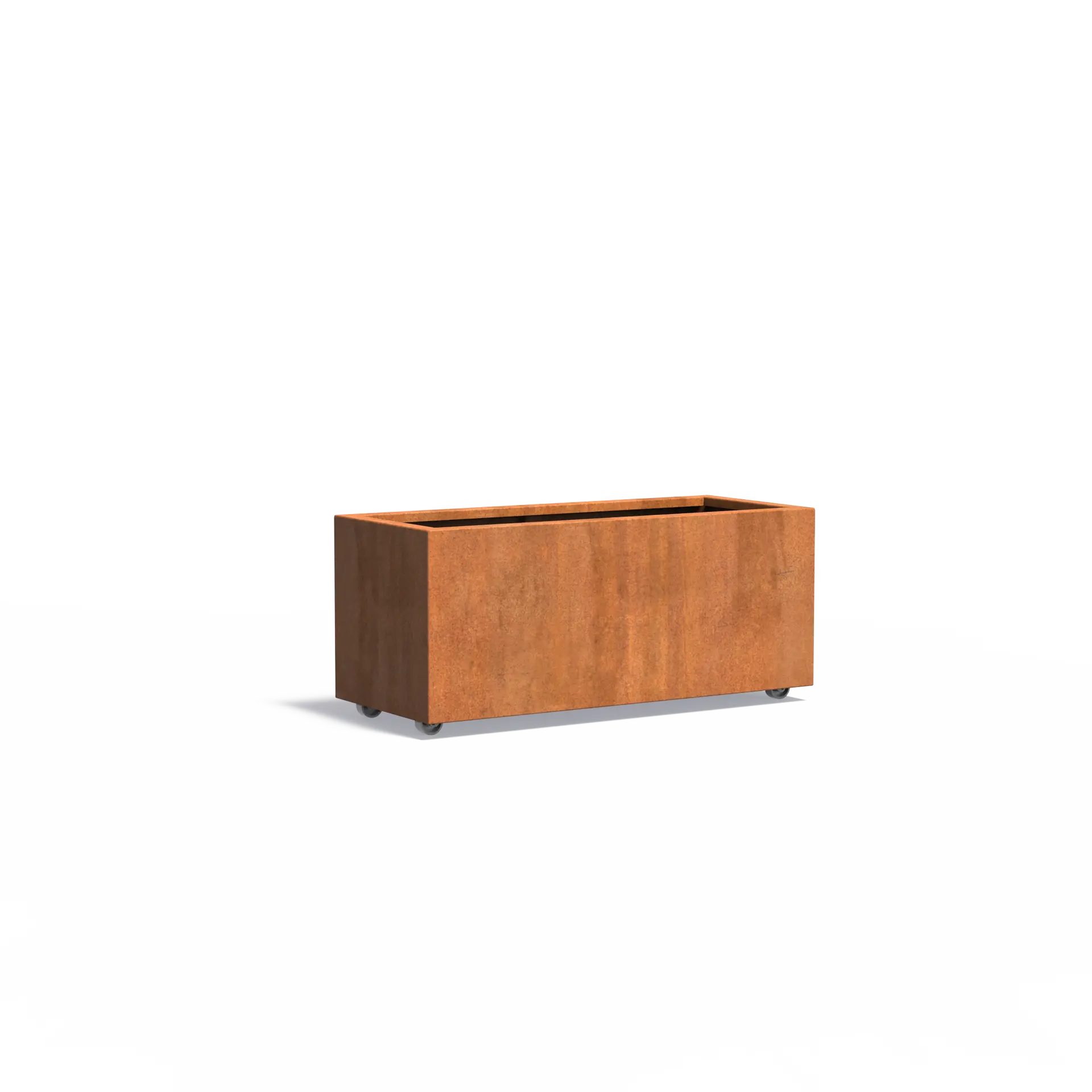 [CAWL23.2] Istutusastia Corten Nelikulmio pyörillä 1200x500x500