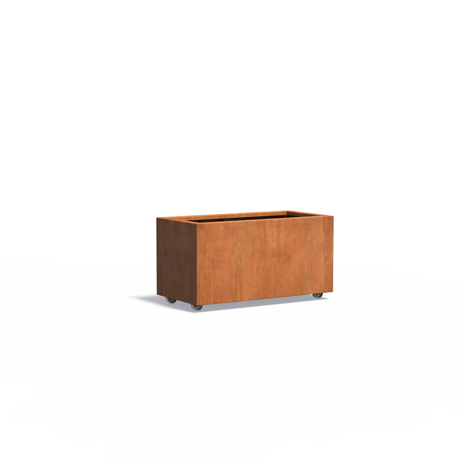 [CAWL23.3] Istutusastia Corten Nelikulmio pyörillä 1000x500x500