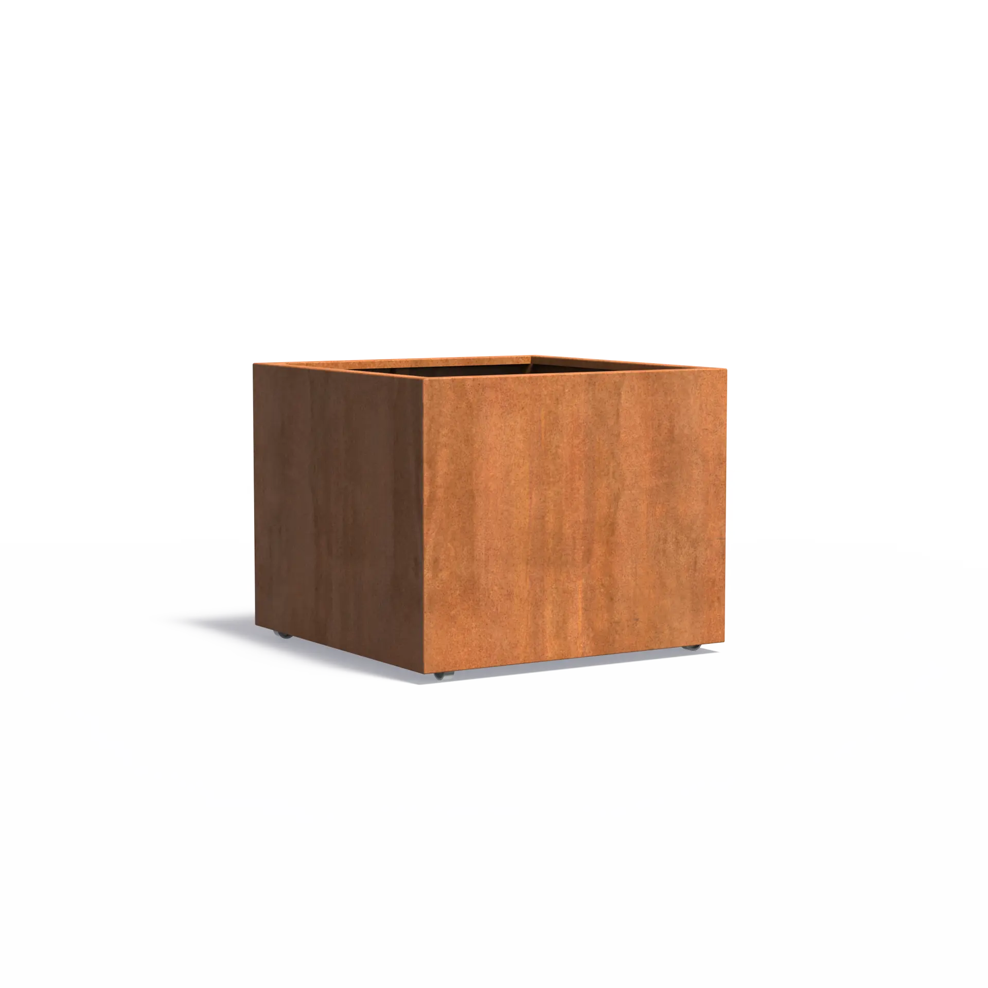 [CAWL5.1] Istutusastia Corten Nelikulmio pyörillä 1000x1000x800