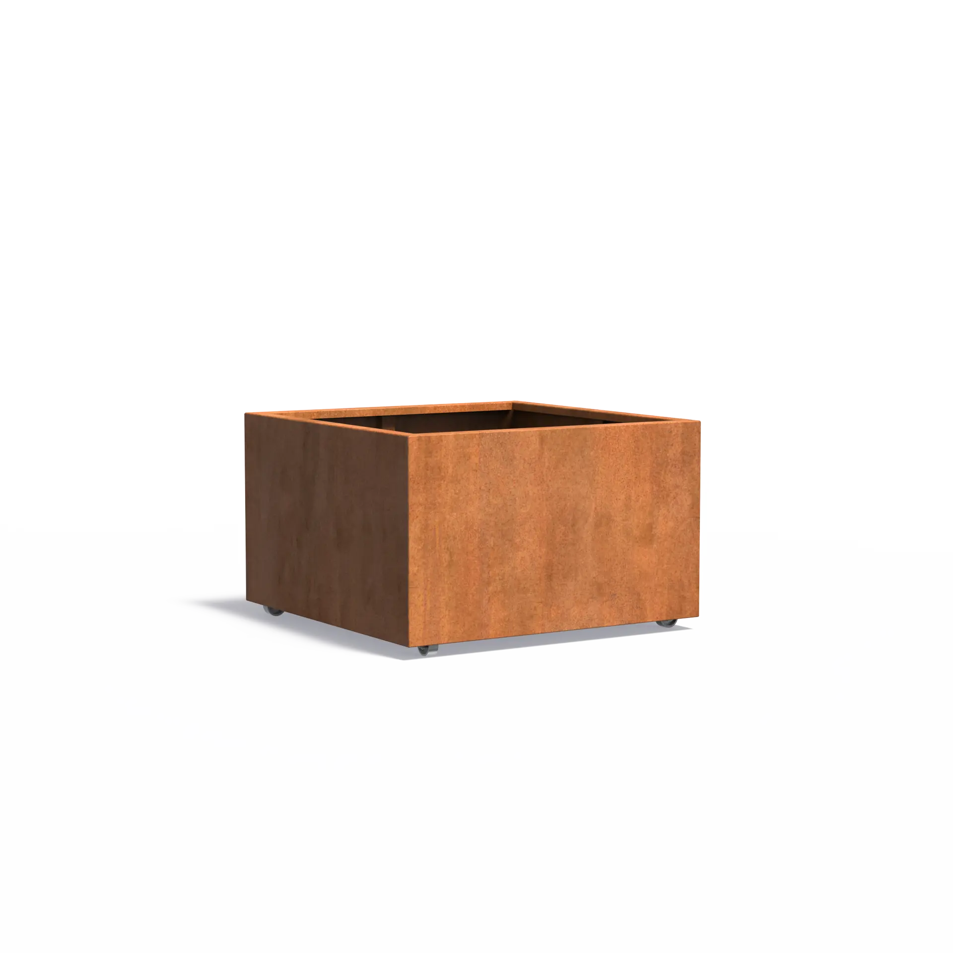 [CAWL5.2] Istutusastia Corten Nelikulmio pyörillä 1000x1000x600