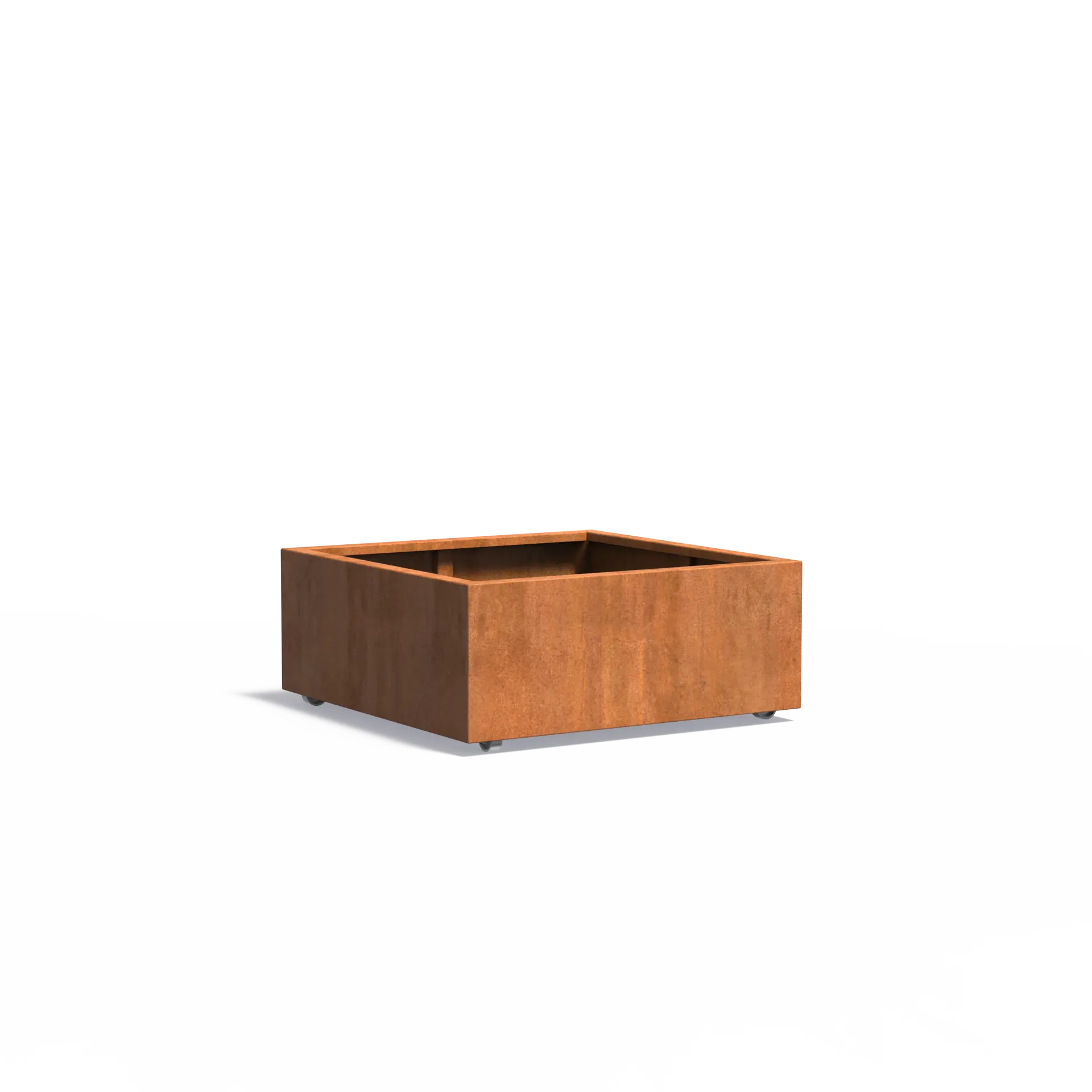 [CAWL5.3] Istutusastia Corten Nelikulmio pyörillä 1000x1000x400