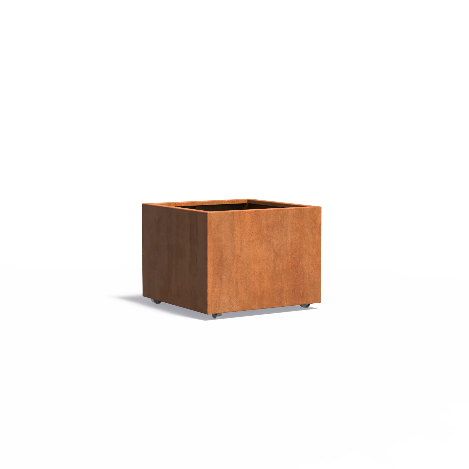 [CAWL6.2] Istutusastia Corten Nelikulmio pyörillä 800x800x600