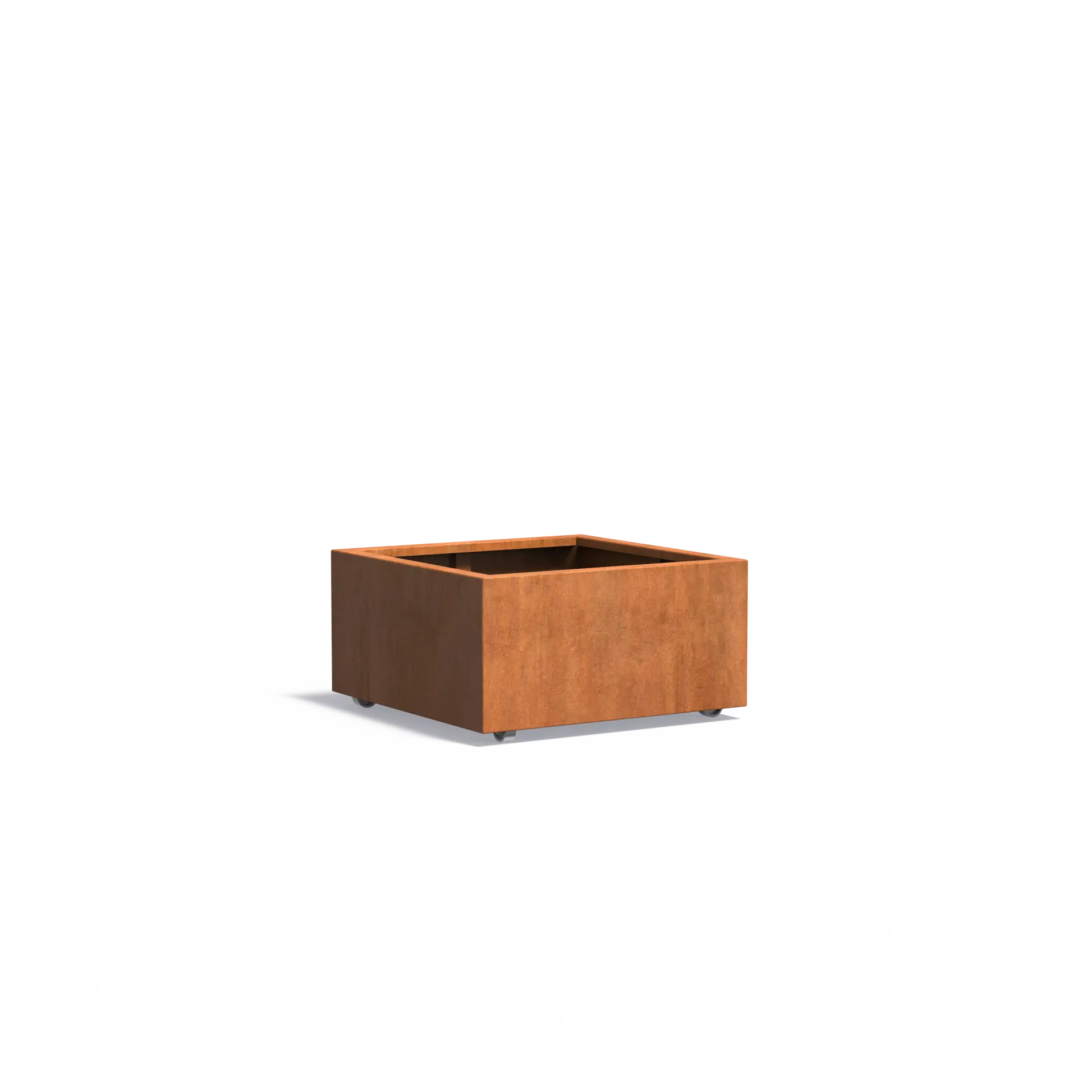 [CAWL6.3] Istutusastia Corten Nelikulmio pyörillä 800x800x400