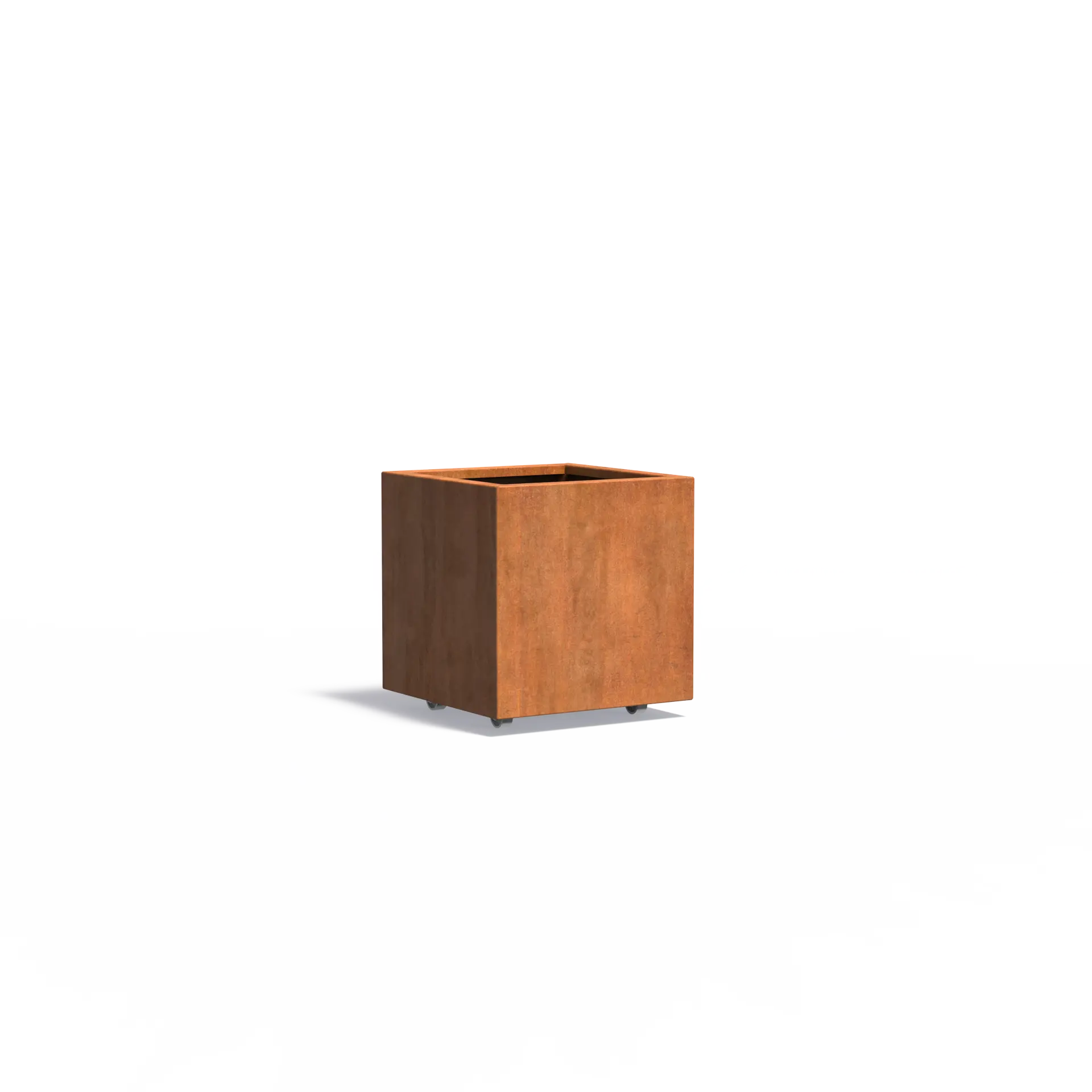[CAWL8] Istutusastia Corten Nelikulmio pyörillä 600x600x600