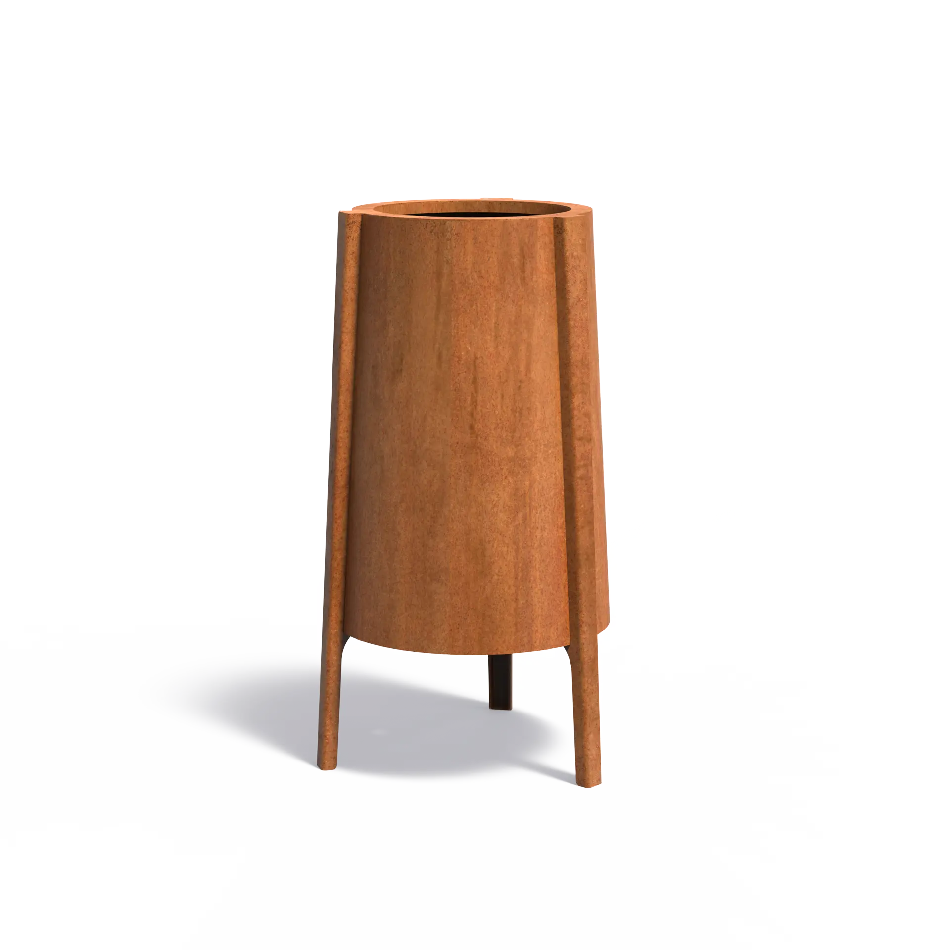 Istutusastia Corten Sylinteri pitkillä jaloilla 500x1200