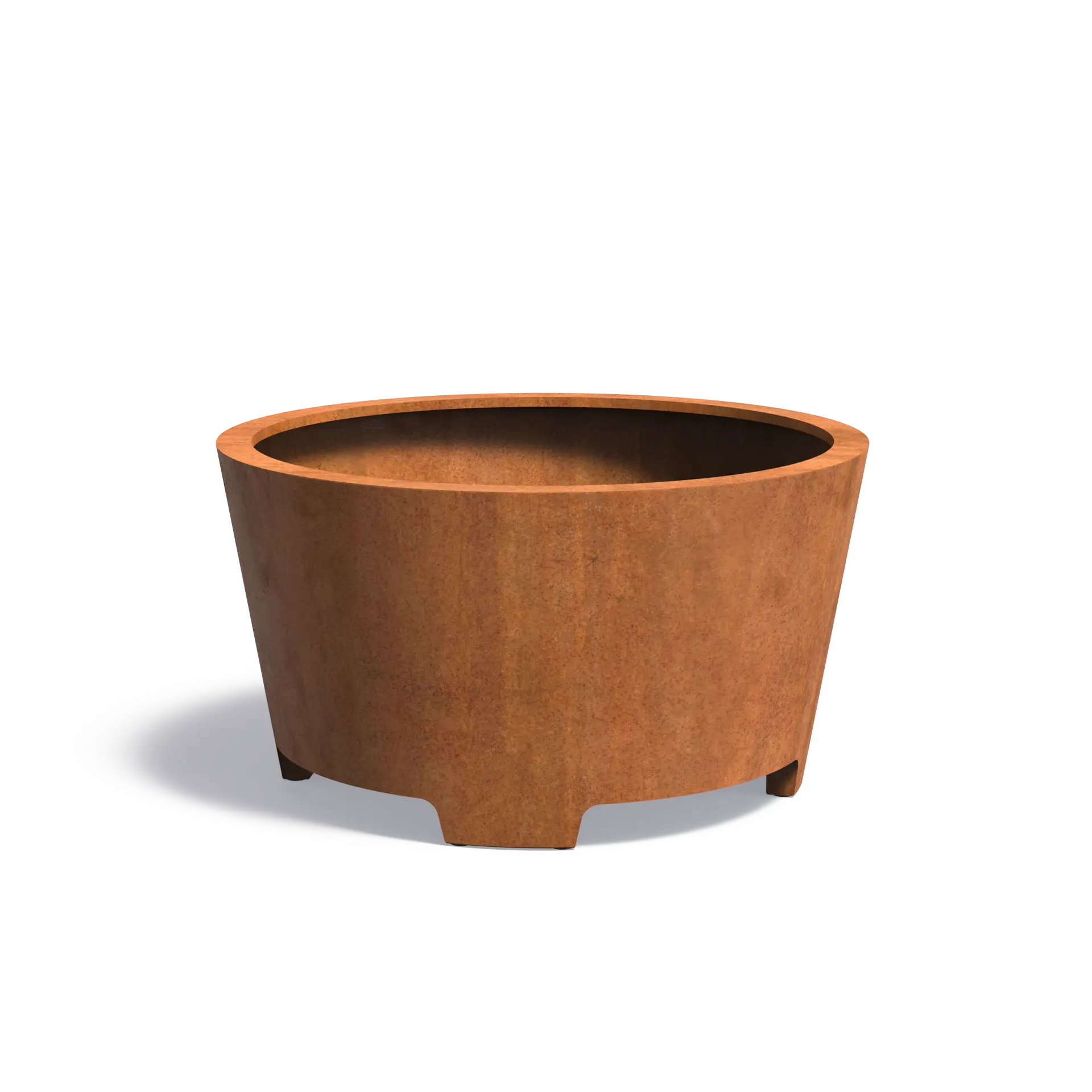 Istutusastia Corten Kartio jaloilla Ø1500x800