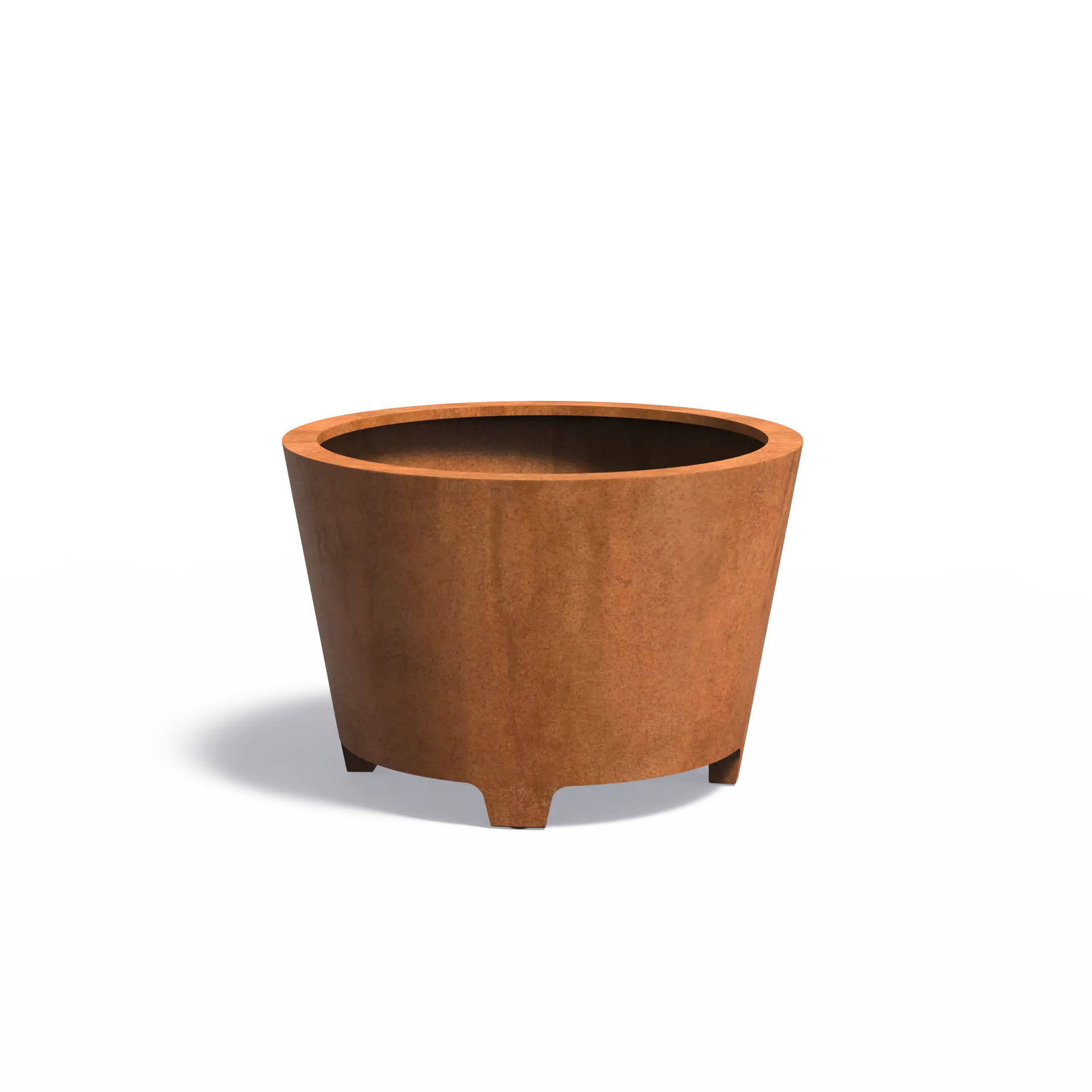 Istutusastia Corten Kartio jaloilla Ø1200x800