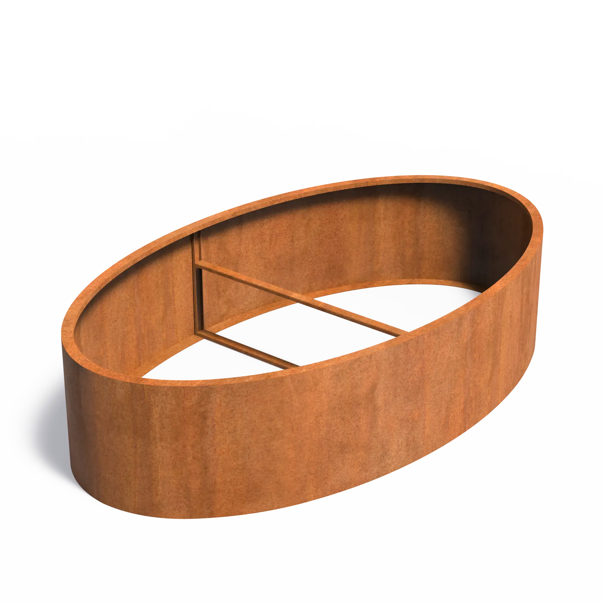 [CELW1] Istutusastia Corten Ellipsi ilman pohjaa 2800x1600x600