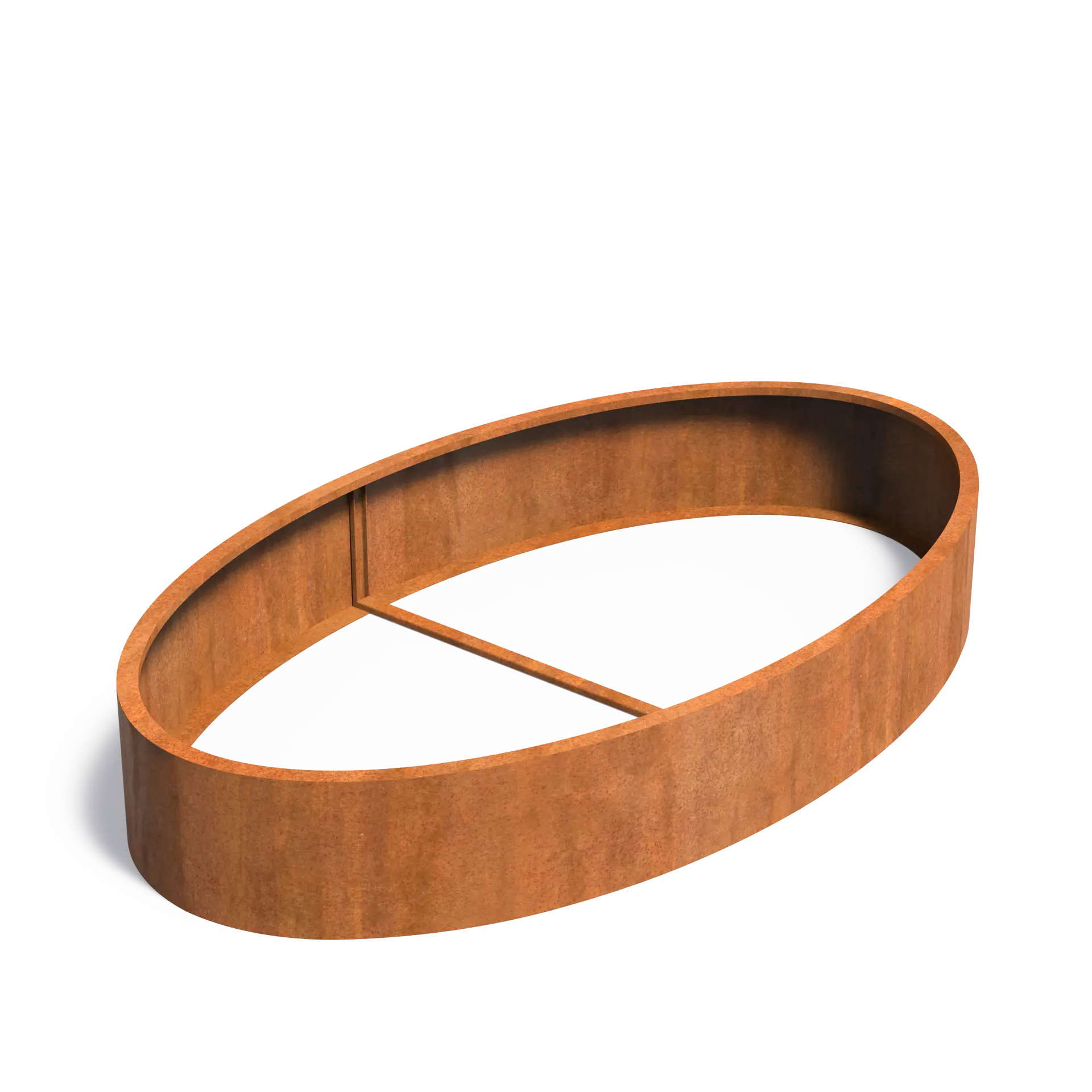 [CELW2] Istutusastia Corten Ellipsi ilman pohjaa 2800x1600x400