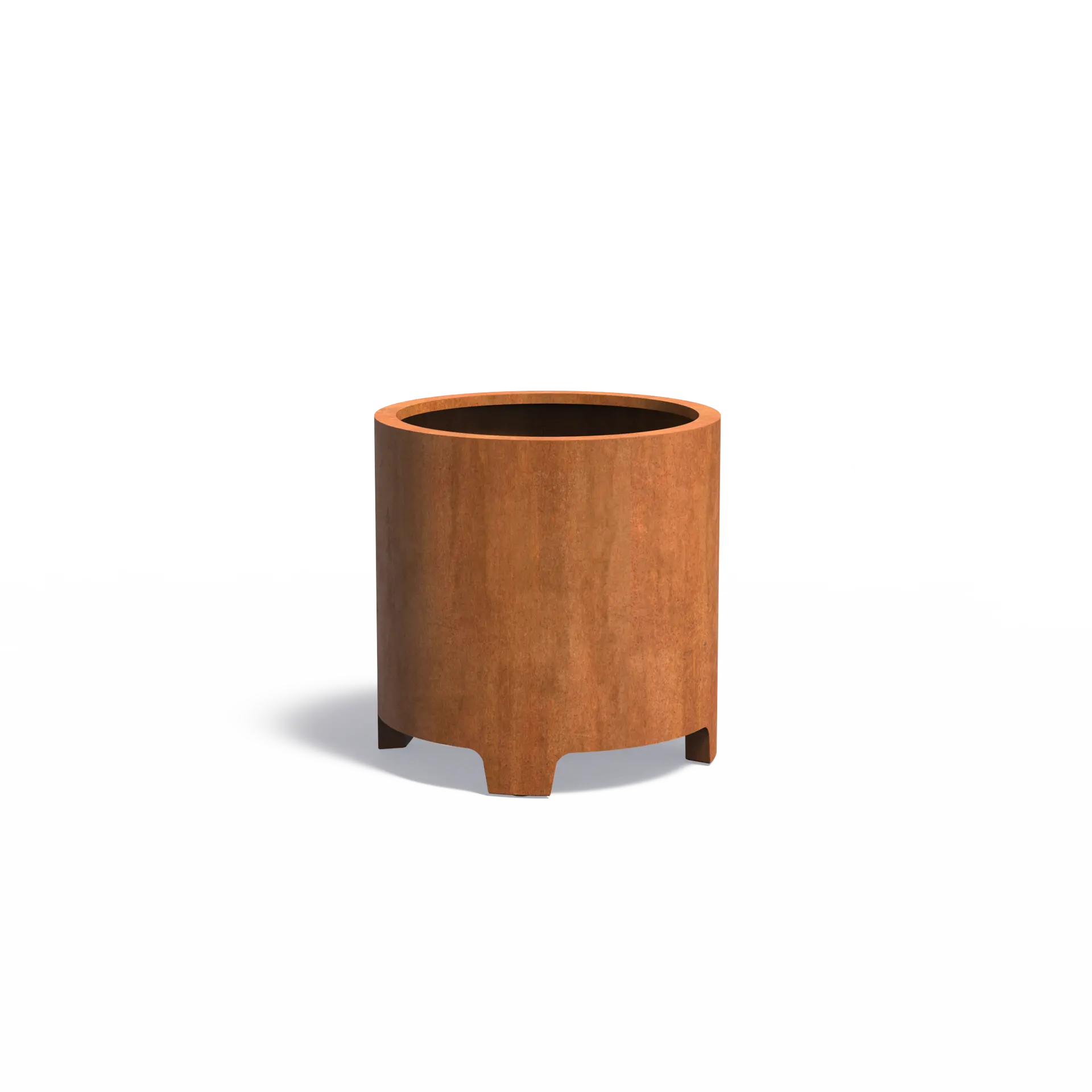 Istutusastia Corten Sylinteri jaloilla Ø800x800