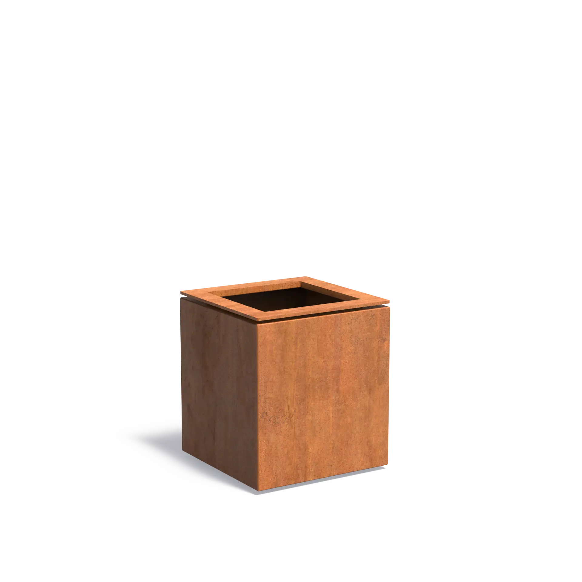 Istutusastia Corten Nelikulmio kelluva reunus 550x550x600
